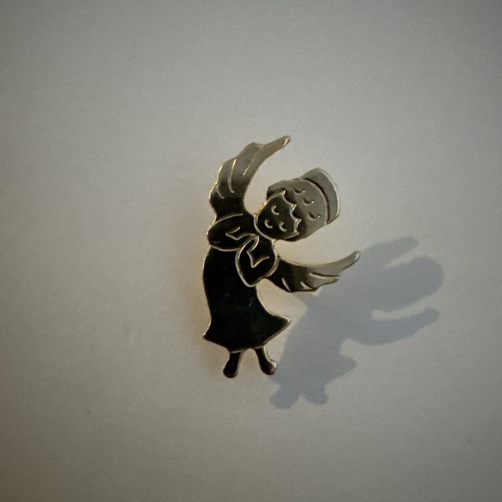 Angel Nurse Pin Gold Tone